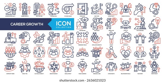 Line Color - Career Growth Icon Collection