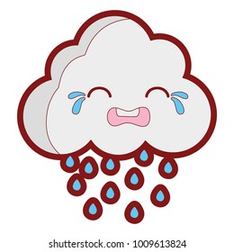 line color crying natural cloud weather kawaii