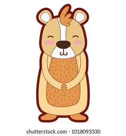 line color cute and smile bear wild animal