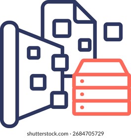 Line Color Data Visualization Icon Vector Illustration