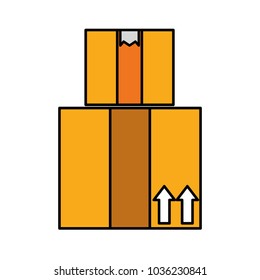 line color delivery close boxes package service