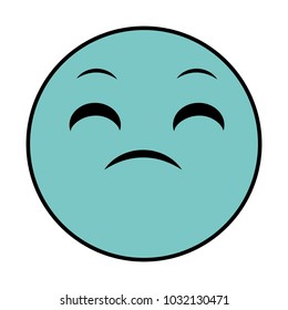 line color disappointed face gesture emoji expression