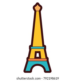 line color eiffel tower paris journey vacation