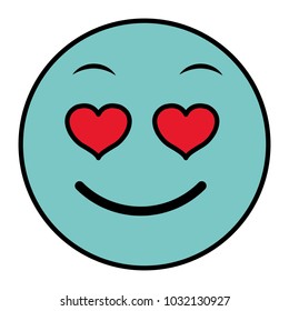 line color enamored face gesture emoji expression