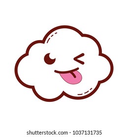 line color funny and cute cloud kawaii weather