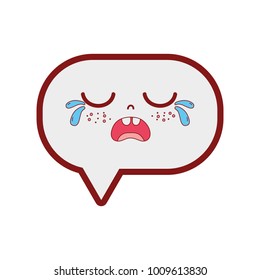 line color gaudy chat bubble kawaii cartoon