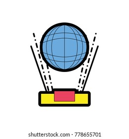 line color global digital connection network technology vector illustration