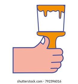 line color hand with brush tool to paint design