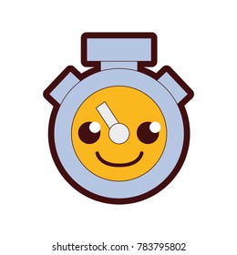 line color happy and cute chronometer object kawaii