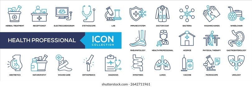 Line Color - Health Professional Icon Collection
