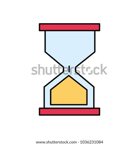 line color hourglass classic object to control the time