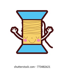 line color kawaii cute happy thead with arms