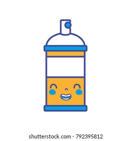 line color kawaii cute smile aerosol spray