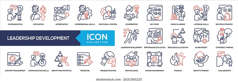 Line Color - Leadership Development Icon Collection