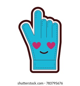 line color in love and cute glove sportwear kawaii
