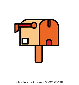 line color mailbox message delivery to correspondence postage