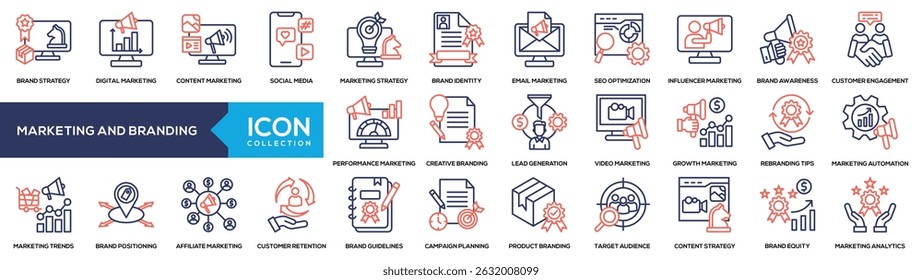 Line Color - Marketing and Branding Icon Collection