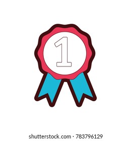 line color medal prize success champion icon