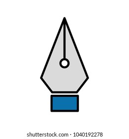 line color metal office feather pen tip