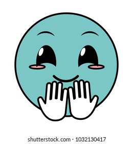 line color nice face gesture emoji expression