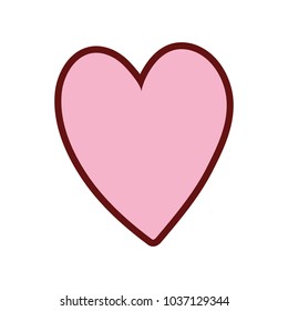 line color nice love heart to romantic symbol