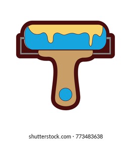 line color paint roller tool to creative work