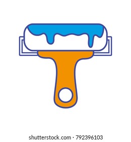 line color paint roller tool to creative work