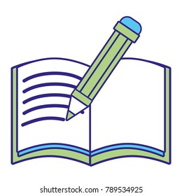 line color pencil and notebook object education school