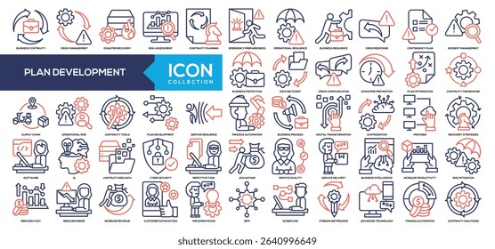 Line Color - Plan Development Icon Collection