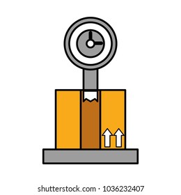 line color scale weight machine with delivery package