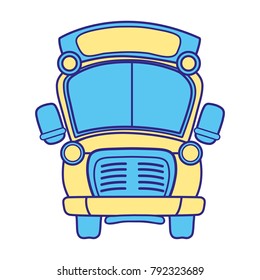line color school bus transportation to education travel