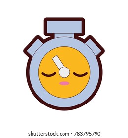 line color sleep and cute chronometer object kawaii