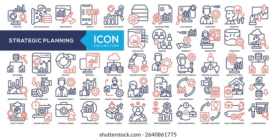 Line Color - Strategic Planning Icon Collection