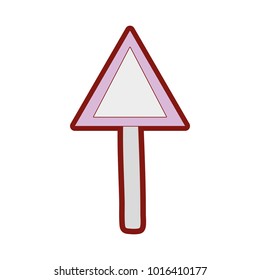 line color triangle warning metal notices frame