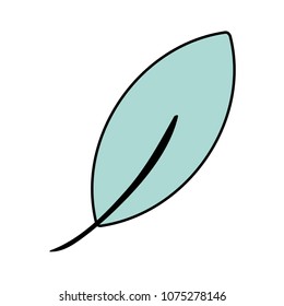 line color tropical leaf nature to exotic tree