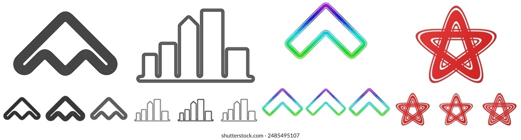 Line comcept logo design collection