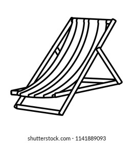 line comfortable beach chair object style