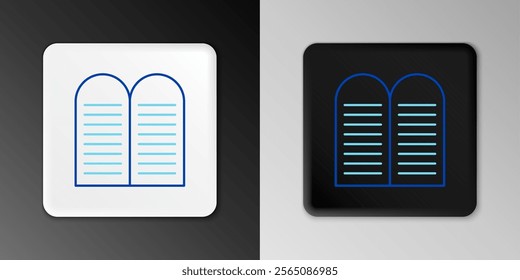 Line The commandments icon isolated on grey background. Gods law concept. Colorful outline concept. Vector