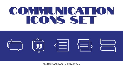 Line Communication Message Icons Set Vector Msg texting Vector Icons Set