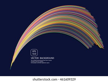 Line composition of abstract vector background
