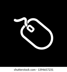 line computer mouse, vector illustration