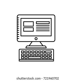 line computer technology with electronic information