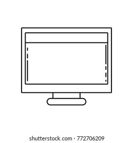 line computer technology with screen and webside design
