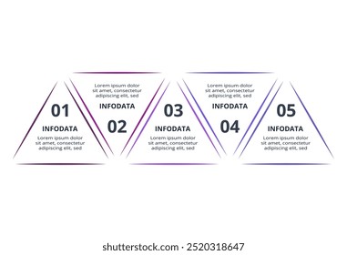 Line concept for infographic with 5 steps, options, parts or processes. Business data visualization.