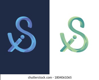 IS Con el concepto de línea icono de diseño de logotipo, Isis Icono Creativo, servicio de internet, diseño de cartas IS, elemento de identidad empresarial, como más tarde es logotipo posterior, letra S luz de neón, color 