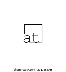AT line concept logo in high quality professional design that will be best for your companies