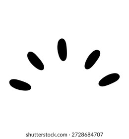 Ausrufezeichen für Linienkonfetti. Handgezeichnete Konfetti Explosion Burst Strahl Glanz Linie Symbol Illustration. Ausrufezeichen Betonung Strahl funkeln Sternenhimmel Dekoration. Vektorgrafik.