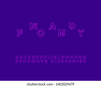 Line connected font set design