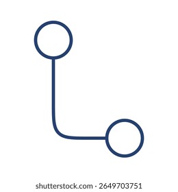 Logotipo de contorno de ilustración plana de icono de conexión de línea