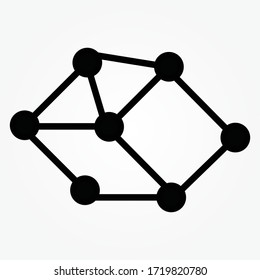 line connection icon vector illustration